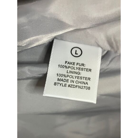 Fashion Nova Snow Leopard Faux Fur Coat – White Gray Animal Print Long Jacket - Picture 7 of 7